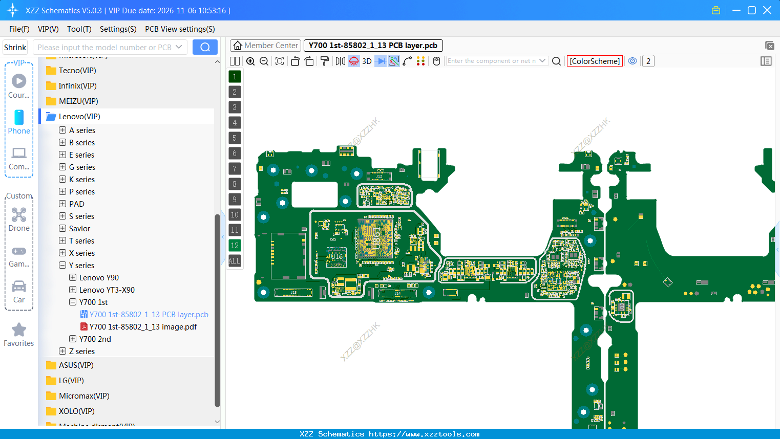Y700 1st-85802_1_13 PCB Layer
